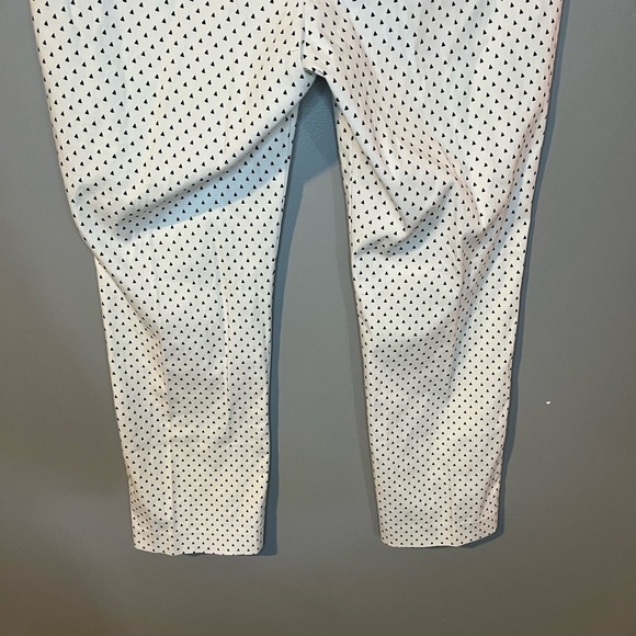 J. Crew Campbell Pant White Black Triangles - Picture 7 of 10